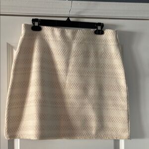 LOFT Cream Mini Pencil Skirt for Cocktail